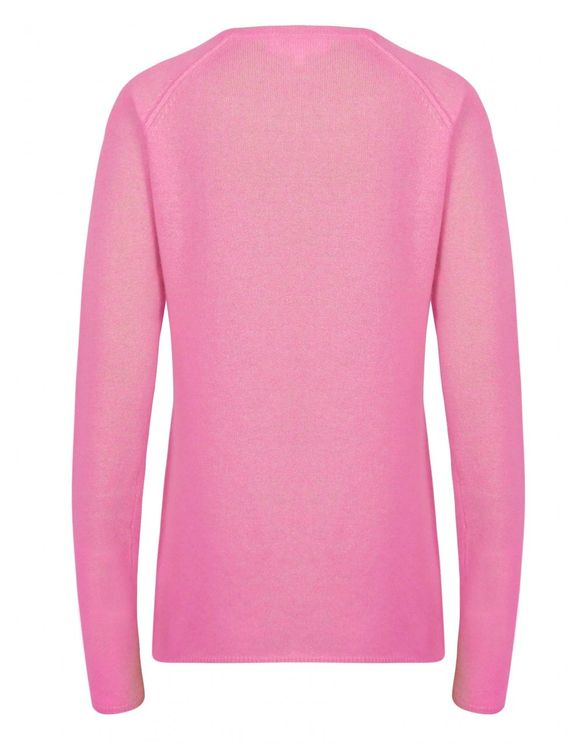 rosemunde 1422 pink cashmere crew neck pullover - bubblegum pink