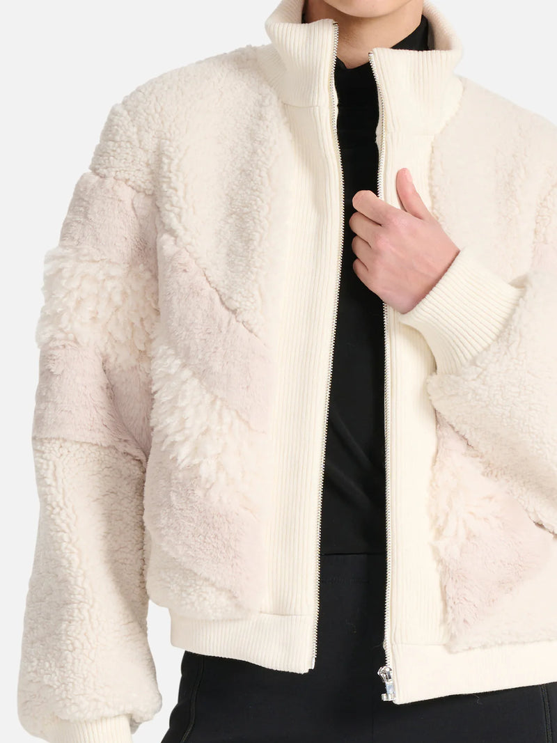 ena pelly rory contrast faux fur jacket