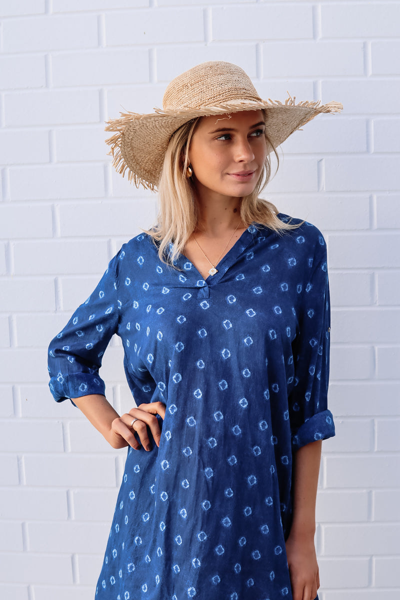 ivy & isabel haley coverup indigo print