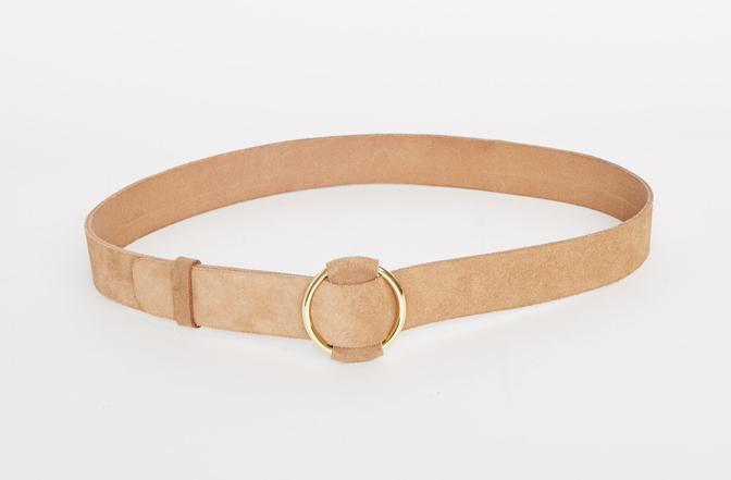 caravan & co cleo tan suede leather belt