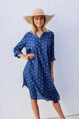 ivy & isabel haley coverup indigo print