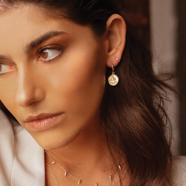 murkani empowerment gold hoop earrings MKSEYE15