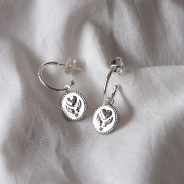 murkani healing hands earrings stirling silver MKHGSE25