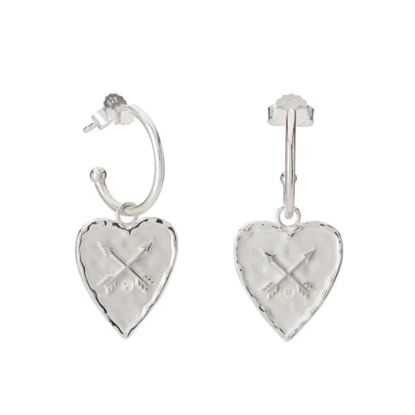 murkani modern heirloom heart earrings silver