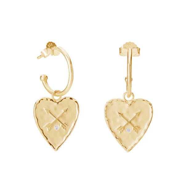 murkani modern heirloom heart earrings gold