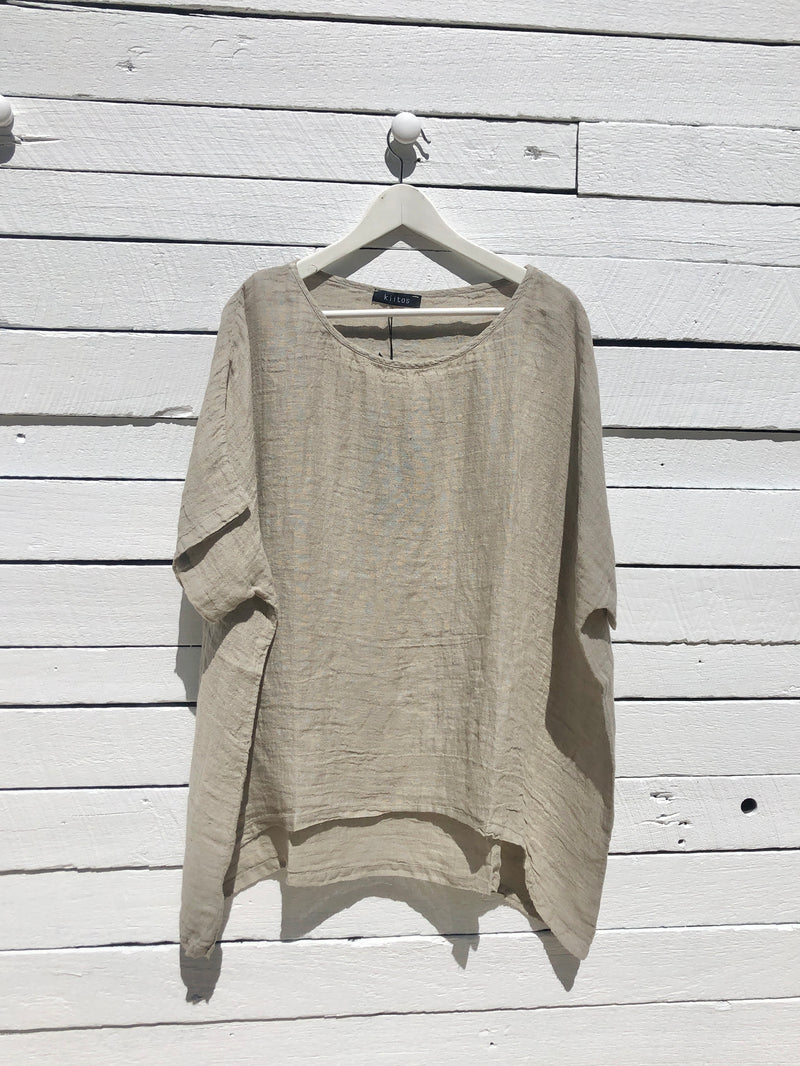 kiitos 20150 linen gauze short top 18 colours