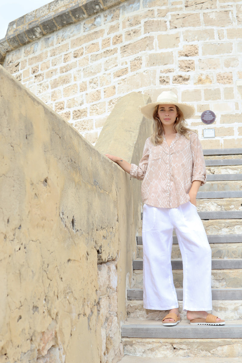 ivy & isabel caprice shirt aruba beige