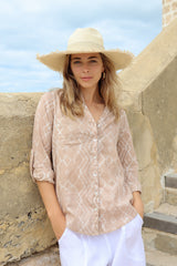 ivy & isabel caprice shirt aruba beige