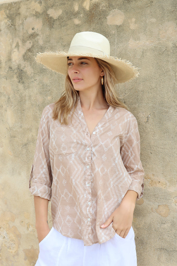 ivy & isabel caprice shirt aruba beige