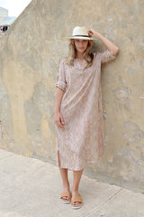 ivy & isabel haley coverup aruba beige print