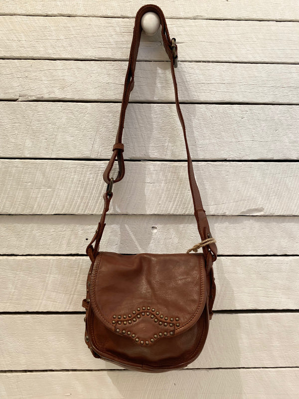 kompanero river crossbody bag cognac