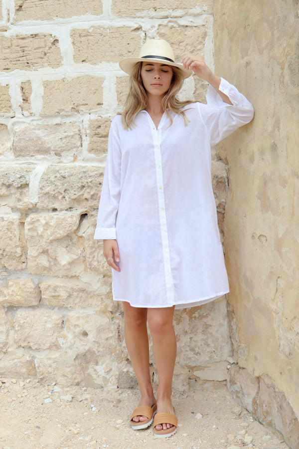 ivy & isabel polly shirtdress white