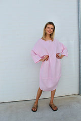 kiitos tulip pink dress