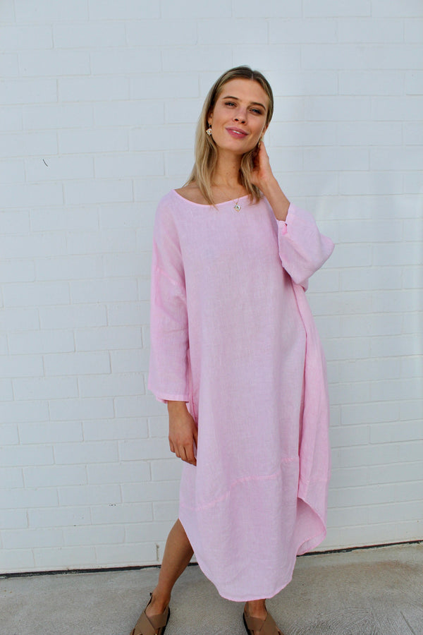 kiitos tulip pink dress