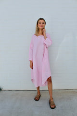 kiitos tulip pink dress