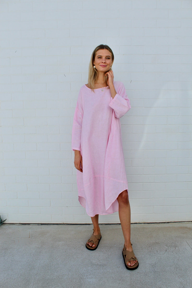 kiitos tulip pink dress