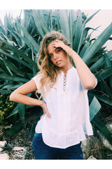 sofie top white linen