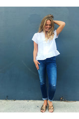 sofie top white linen