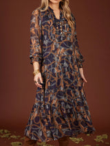 loobie's story anastasia midi dress indigo multi
