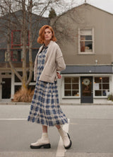 madly sweetly breaking plaid dress in chalk multi