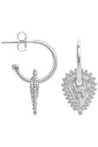 murkani escape small hoop earrings silver