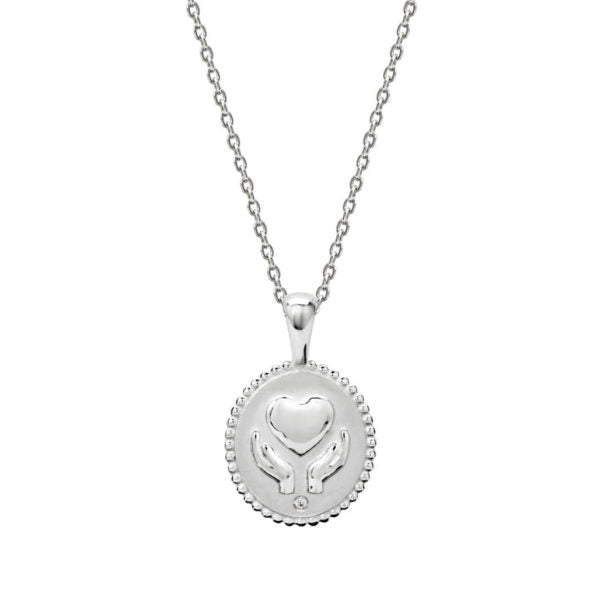 murkani freedom healing hands necklace silver