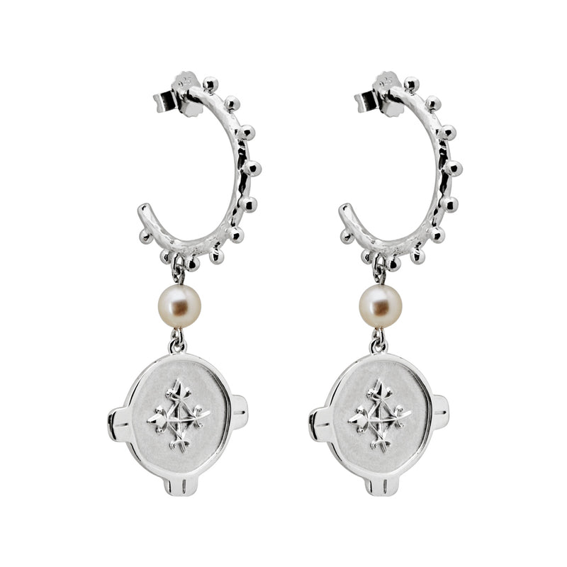 murkani hope brave earrings with pearl sterling silver