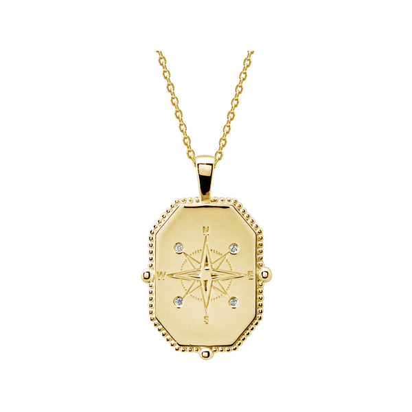 murkani hope compass necklace gold