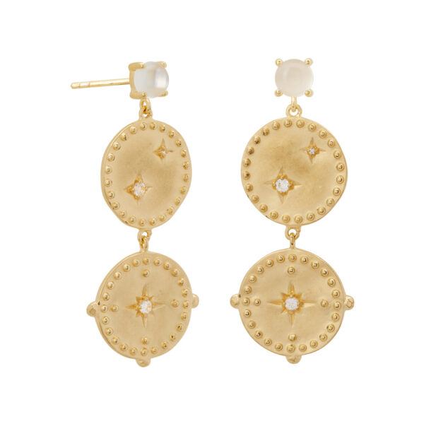 murkani into the light double disc earrings gold