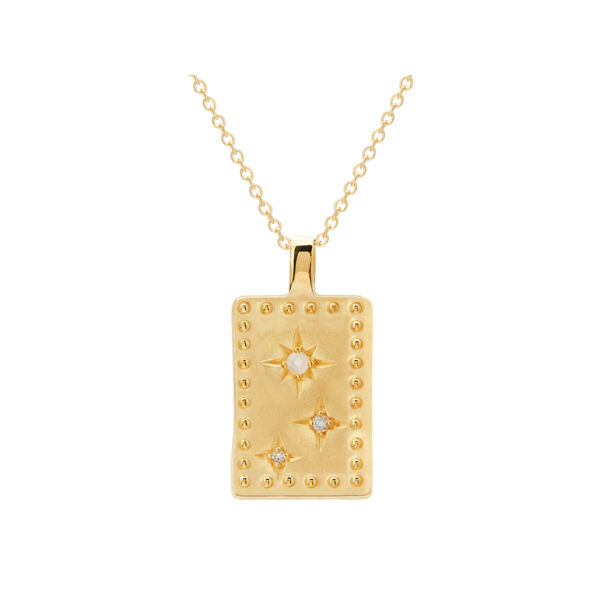 murkani into the light rectangle necklace gold