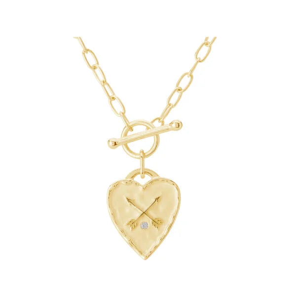 murkani modern heirloom heart fob necklace gold