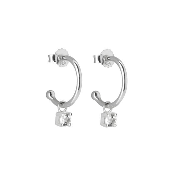 murkani petites 4mm drop earrings white topaz silver