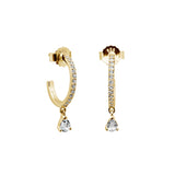 murkani petites 13mm tear drop hoop gold