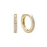 murkani 13mm gold huggies white topaz gold