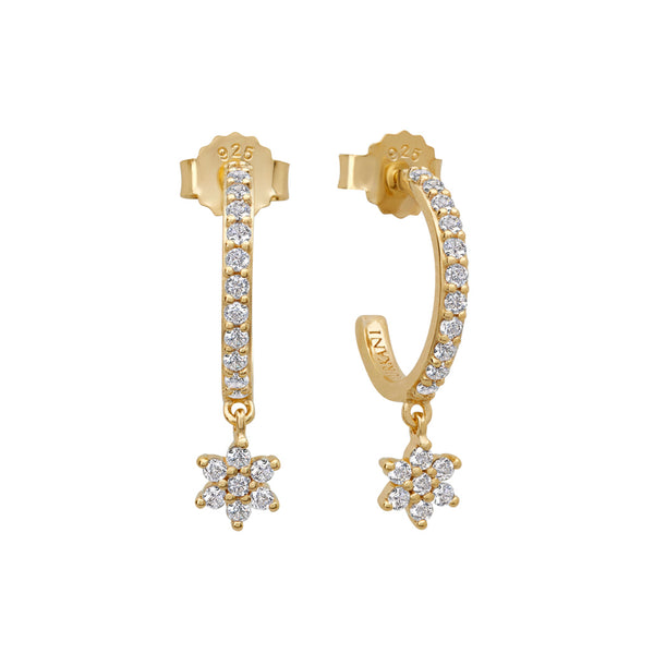 murkani petite star drop gold hoop earrings