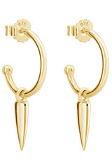 murkani petites gold dagger hoop earrings gold