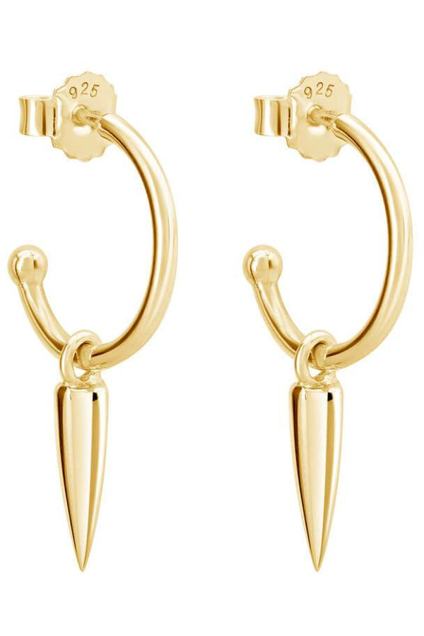 murkani petites gold dagger hoop earrings gold