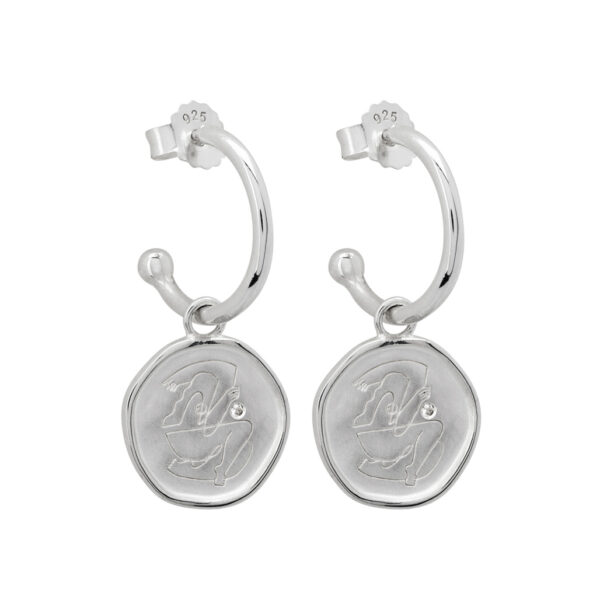 murkani sense empowerment silver hoop earrings