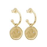 murkani empowerment gold hoop earrings MKSEYE15