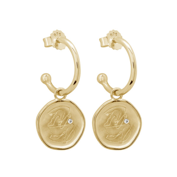 murkani empowerment gold hoop earrings MKSEYE15