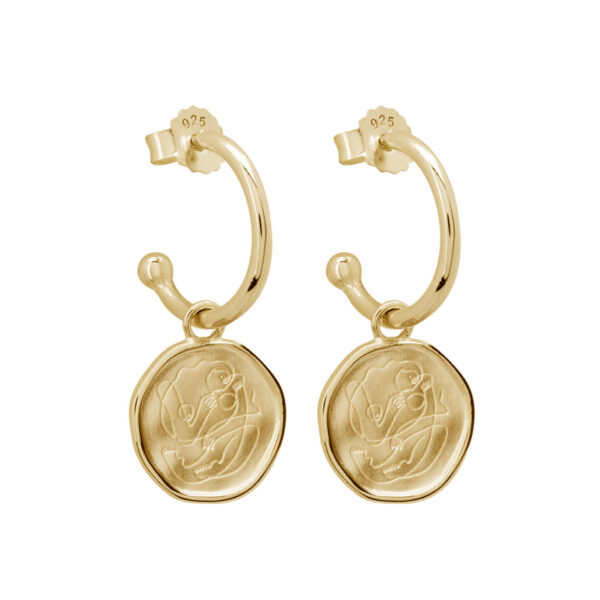 murkani sense motherhood hoop earrings gold