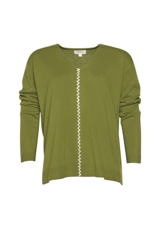 madly sweetly double x sweater avocado