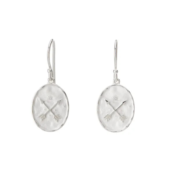 murkani modern heirloom  small earrings silver
