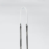 vestirsi pebbled leather chain strap white