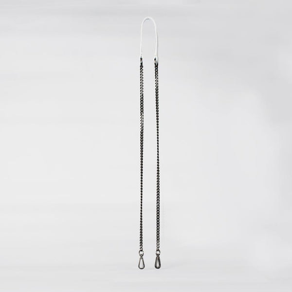 vestirsi pebbled leather chain strap white