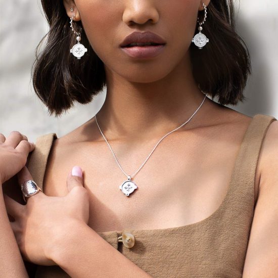 murkani hope brave earrings with pearl sterling silver