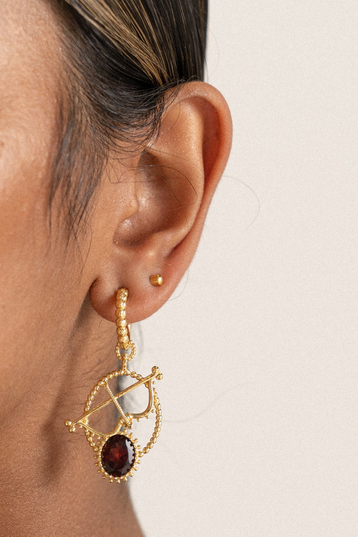 mountain & moon sagittarius earrings