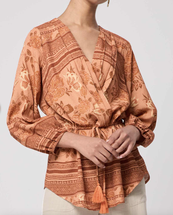 once was shimla blouse spice loom print