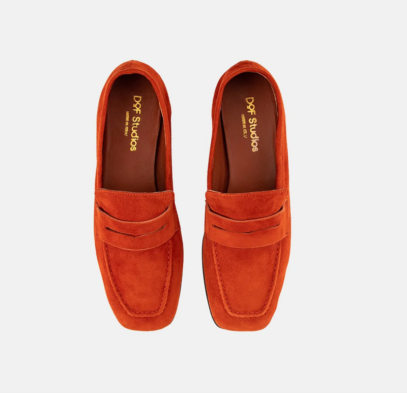 department of finery francesca loafers burnt orange suede