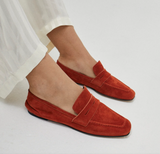 department of finery francesca loafers burnt orange suede